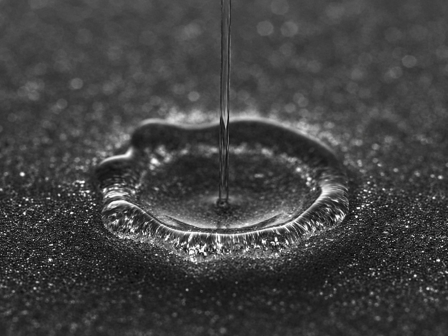 Representative image for viscoelastic drop impact on a granular bed